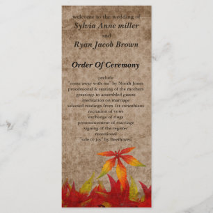 fall Wedding program Programme