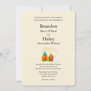 Fall Wedding Pumpkins Invitation