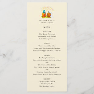 Fall Wedding Pumpkins Menu