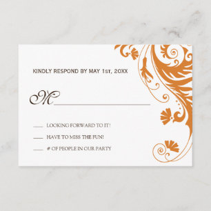 Fall Wedding RSVP cards