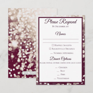 Fall Wedding RSVP - Champagne and Wine Invitation