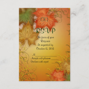 Fall Wedding RSVP response card