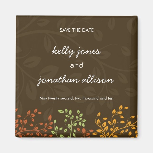 Fall Wedding :: Save the Date  Magnets (Front)