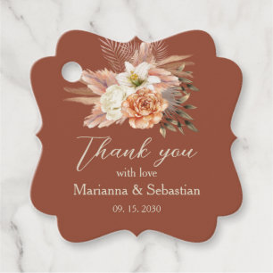 Fall Wedding Thank You Favour Tags