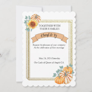 Fall Wedding Theme  Invitation