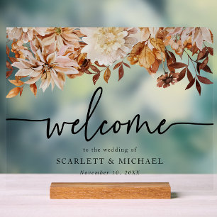 Fall Welcome Acrylic Sign