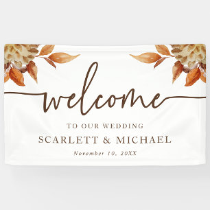 Fall Welcome Wedding Banner