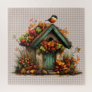 Fall Whimsical Birdhouse Puzzle