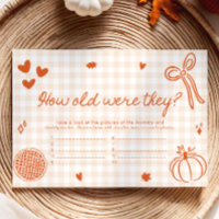 Fall Whimsical How Old Were They Baby Shower Game