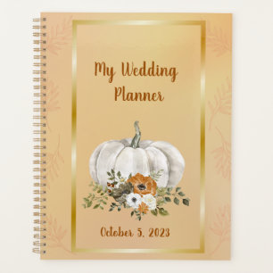 Fall White Pumpkin Wedding Planner