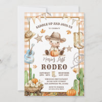 Fall Wild West My First Rodeo Cowboy Birthday