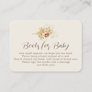 Fall Wildflower Books for Baby Shower Insert