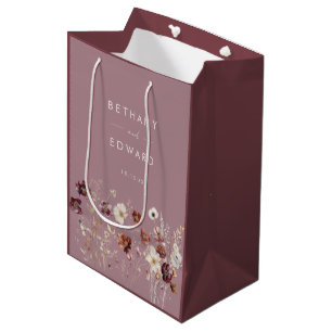 Fall Wildflower Field Wedding Medium Gift Bag