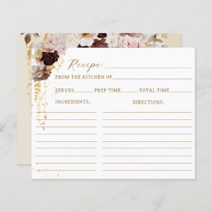 Fall Wildflower Gold Floral Bridal Shower Recipe