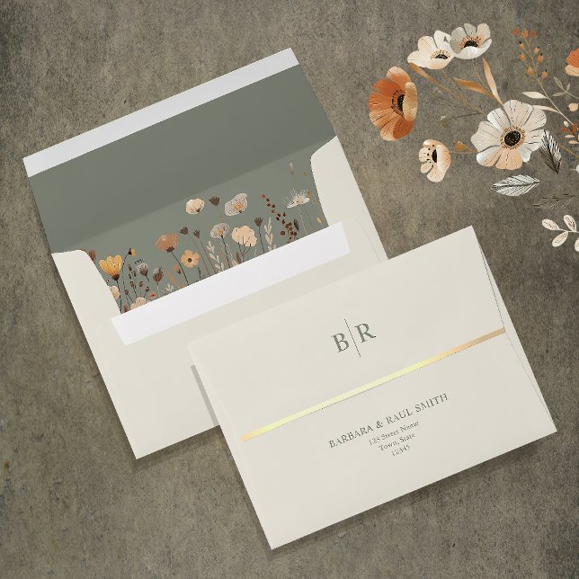 Fall Wildflower Wedding Envelope (Creator Uploaded)