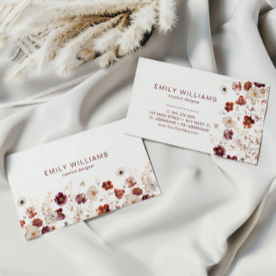 Fall Wildflowers Floral Business Card