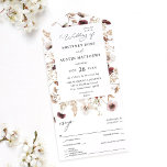 Fall Wildflowers Floral Wedding All In One Invitation<br><div class="desc">Make sending the invitation and RSVP easy while amazing your guests with your beautiful Fall Wildflowers Floral Wedding All In One Invitations.</div>