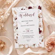 Fall Wildflowers Floral Wedding
