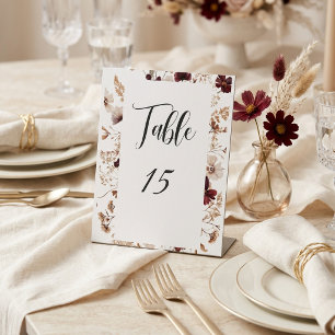 Fall Wildflowers Floral Wedding  Pedestal Sign