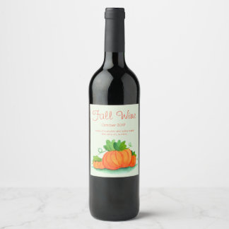 Fall Wine Label
