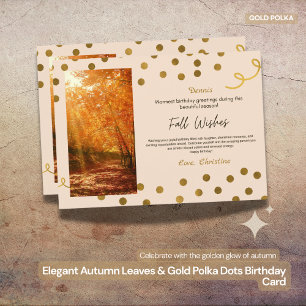 Fall Wishes Birthday Card