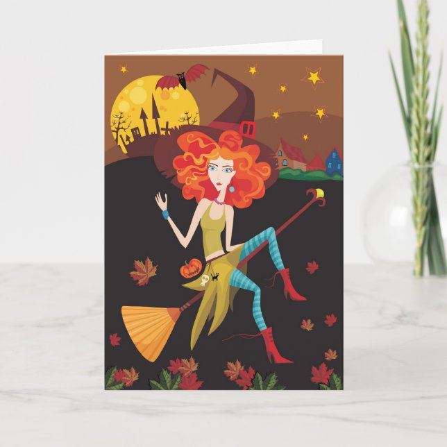 Fall Witch Card (Front)