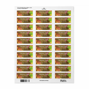 Fall Wood Return Address Label