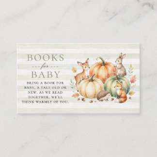 Fall Woodland Animals Baby Shower Enclosure Cards