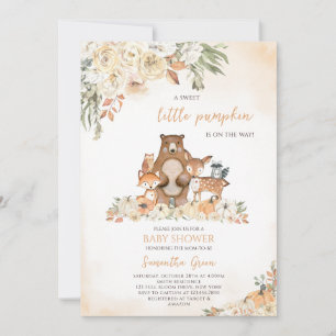 Fall Woodland Baby Shower Invitation