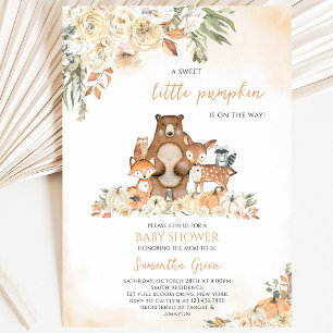 Fall Woodland Baby Shower Invitation