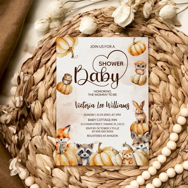 Fall Woodland Baby Shower Invitation (Creator Uploaded)
