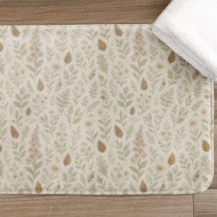 Fall Woodland Botanical Pattern Autumn Dreams Bath Mat