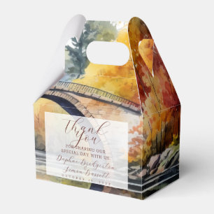 Fall Woodland Bridge Wedding Favour Box
