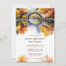 Fall Woodland Bridge Wedding