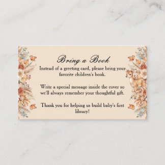 Fall Woodland Deer Bring a Book Insert Card