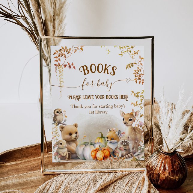 Fall Woodland Little Pumpkin Baby Shower book Poster (Creator Uploaded)