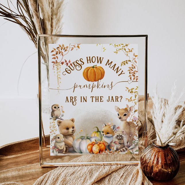 Fall Woodland Little Pumpkin Baby Shower game Poster (Creator Uploaded)
