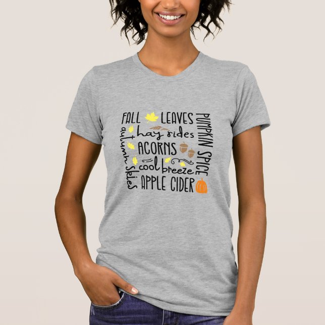 Fall Words T-Shirt (Front)