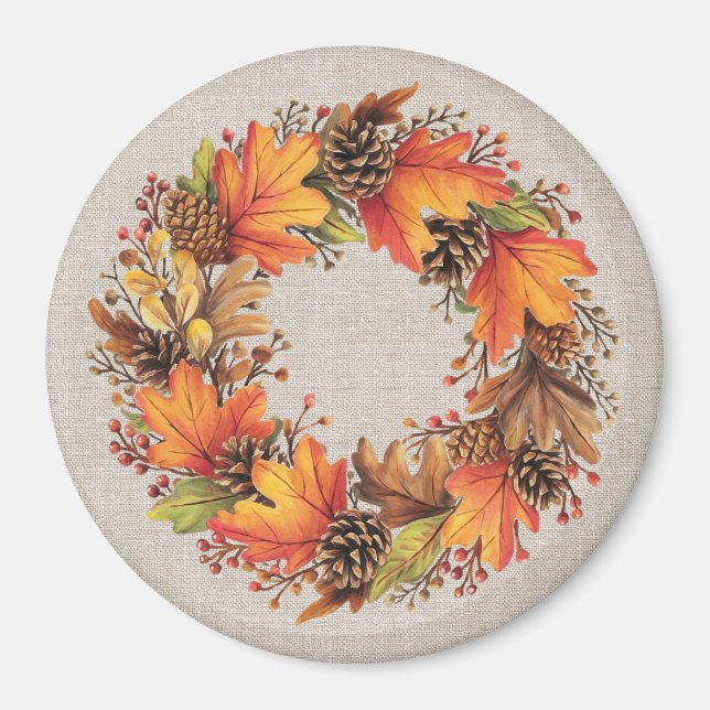 Fall Wreath Magnet (Front)