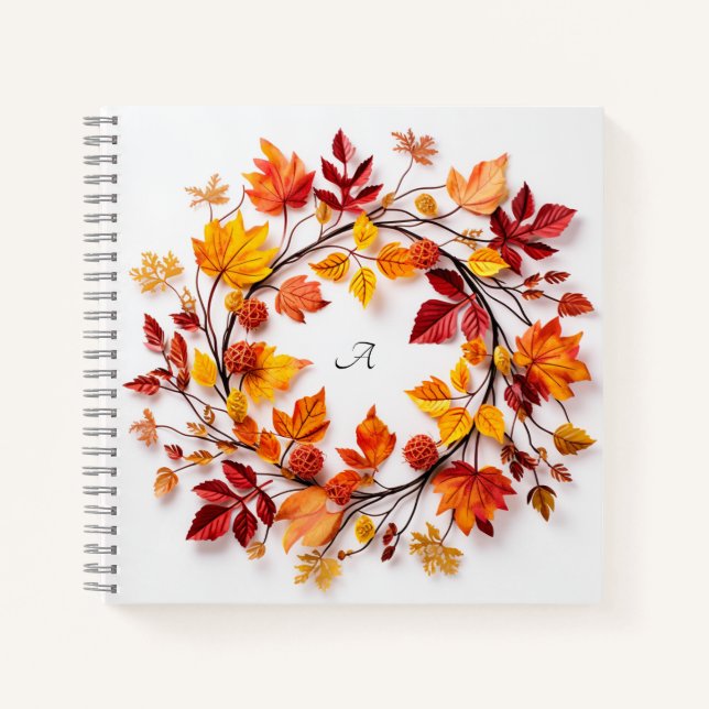 Fall Wreath Notebook (Front)