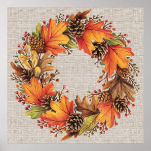 Fall Wreath Poster