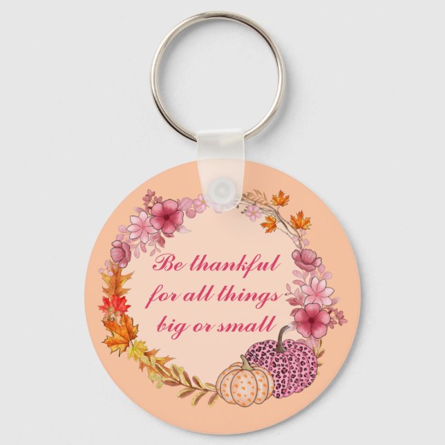 Fall Wreath Quote Keychain (Front)