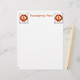 Fall Wreath Thanksgiving Menu