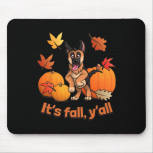 Fall Yall German Shepherd Puppy Mouse Pad