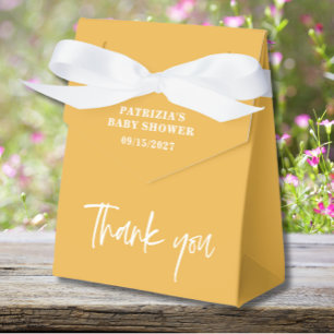 Fall Yellow Coloured Baby Shower Favour Box