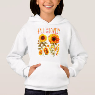 Fall You Look Lovely, Autumn Sunflower Watercolor
