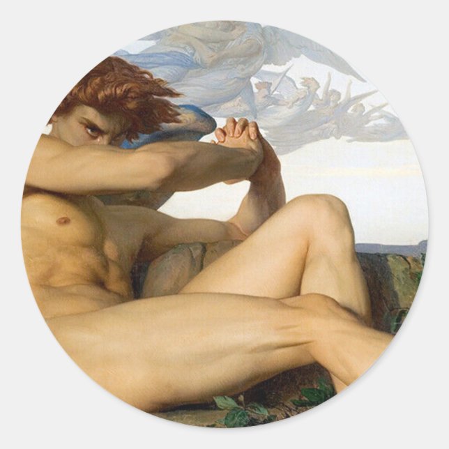 Fallen Angel Alexandre Cabanel Original Classic Round Sticker (Front)