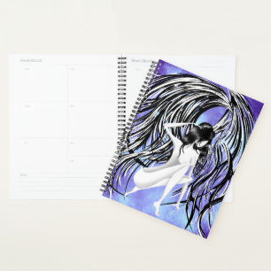 Fallen Angel Blue Monochrome Planner