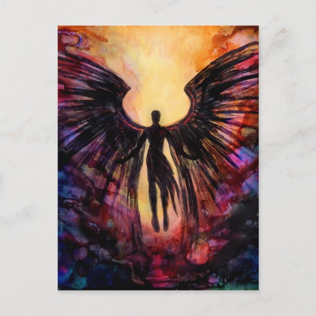 Fallen angel - contemporary painting postcard (Front)