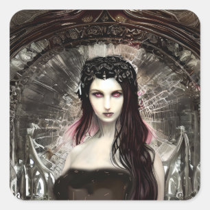 Fallen Angel Dark Art Square Sticker